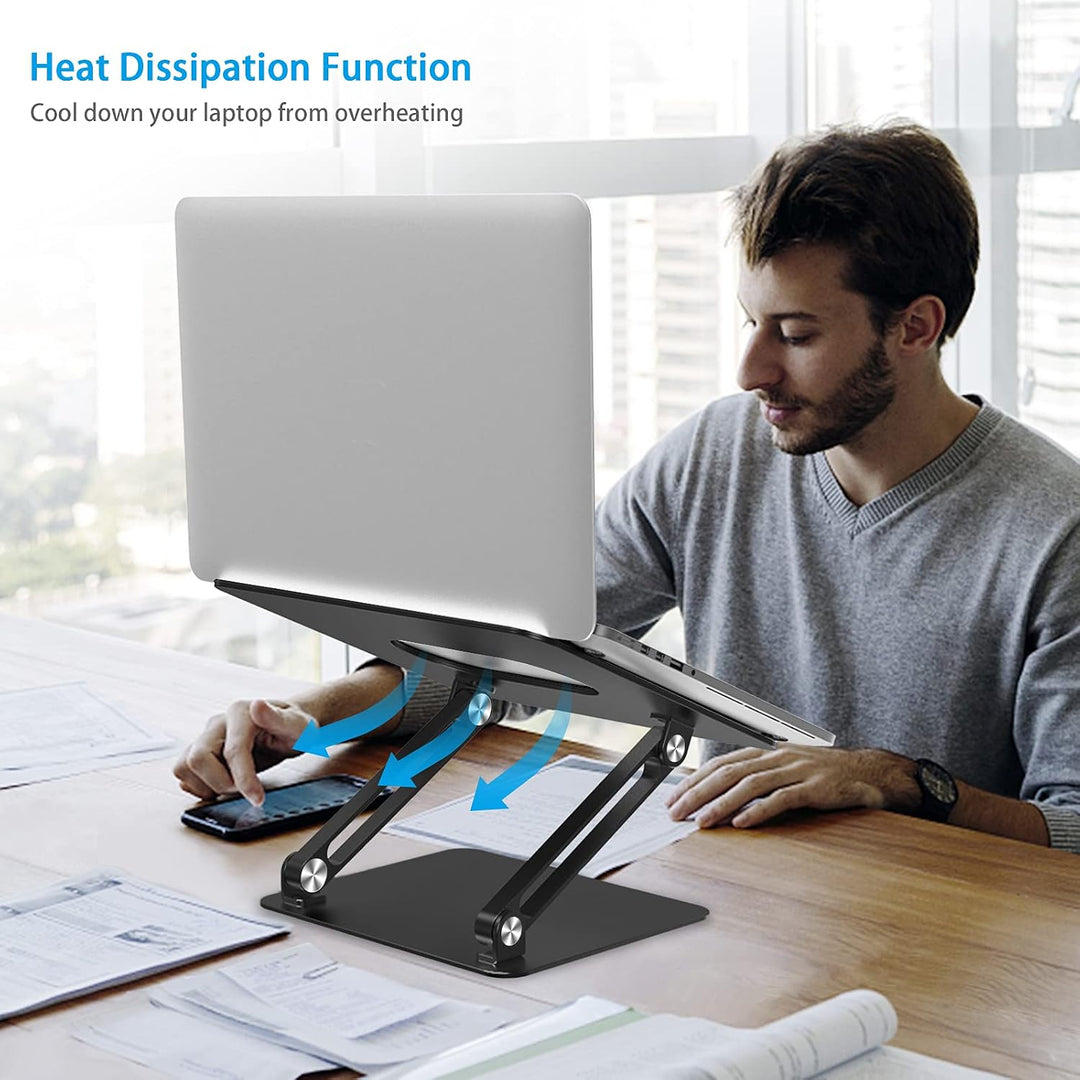 BoYata Laptop ständer, Multi-Angle-Standfuss mit Heat-Vent, Aluminium Einstellbares Notebook ständer