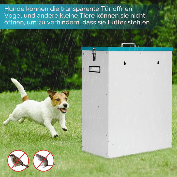 Automatische Schwerkraft-Hundefütterung für 2 Hunde - Keine Montage erforderlich, 46Lbs Kapazität, v