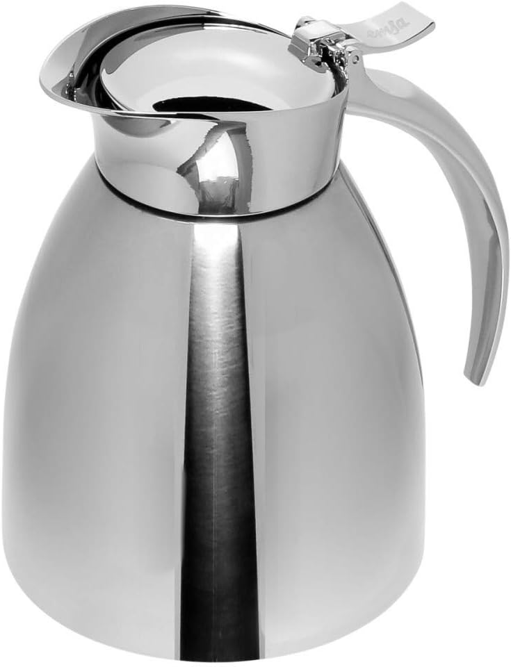 Emsa Eleganza Isolierkanne 502663 | 0,3 L Fassungsvermögen | Easy Open Verschluss | 12h heiss, 24h k