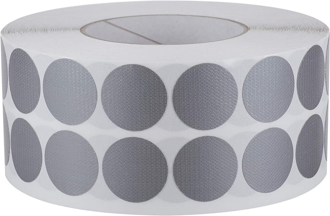 2500 Gewebeklebepunkte Klebepunkte 30 mm rund silber grau Gewebepunkte 135030
