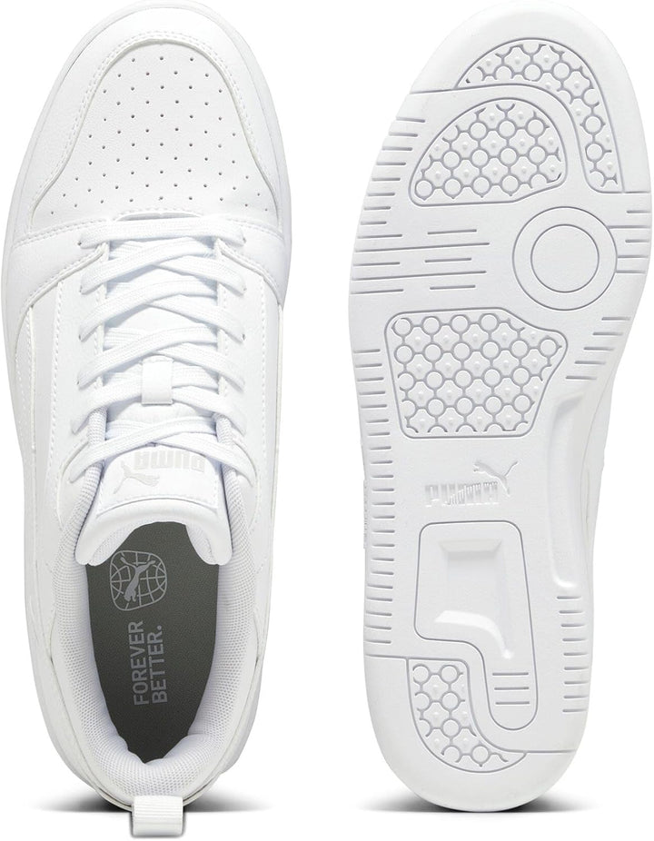 PUMA Herren Rebound V6 Low Leichtathletik-Schuh 43 EU Puma White Cool Light Gray, 43 EU Puma White C