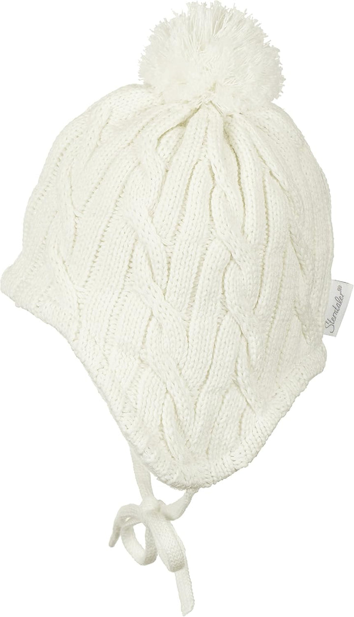 Sterntaler Mütze mit Bommel, Strickmütze mit Bommel Beige 39, Beige 39