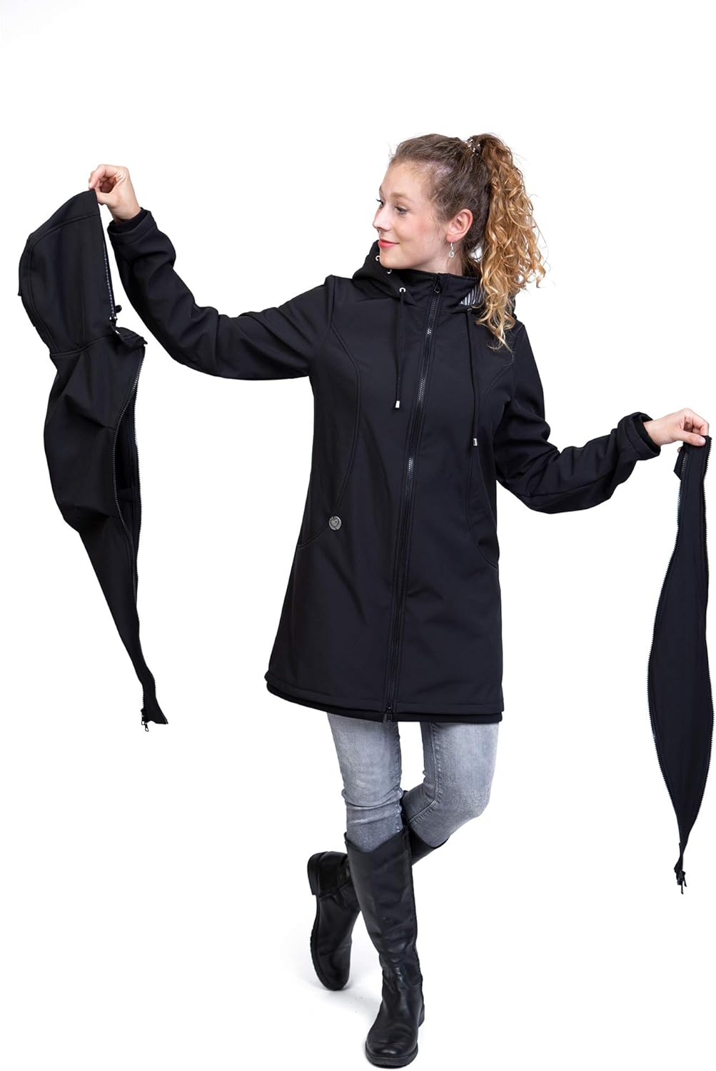 Viva la Mama – Allwetter Funktionsjacke für Mama und Baby, Umstandsjacke + Tragejacke - MELLORY, M s