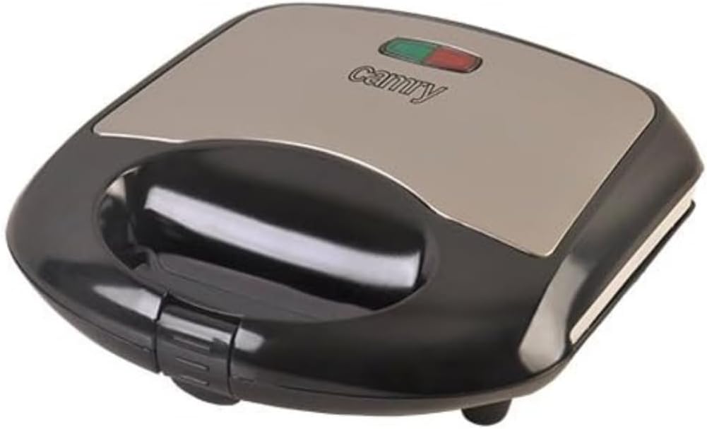 Camry CR 3018 Sandwichmaker, 700, Schwarz/silberfarben, Keramik