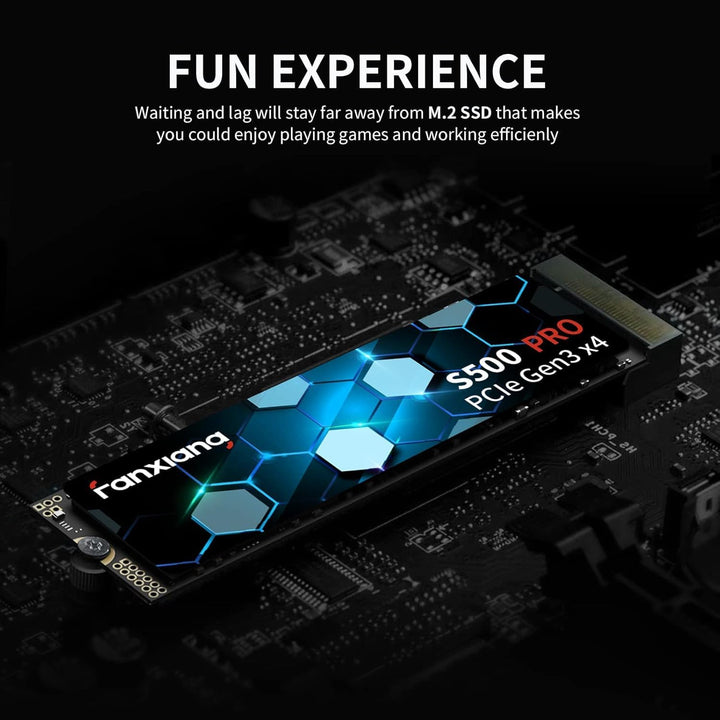 fanxiang S500 Pro 1TB NVMe SSD M.2 PCIe Gen3x4 2280 Eingebaute SSD, SLC Cache 3D NAND TLC, Bis zu 35