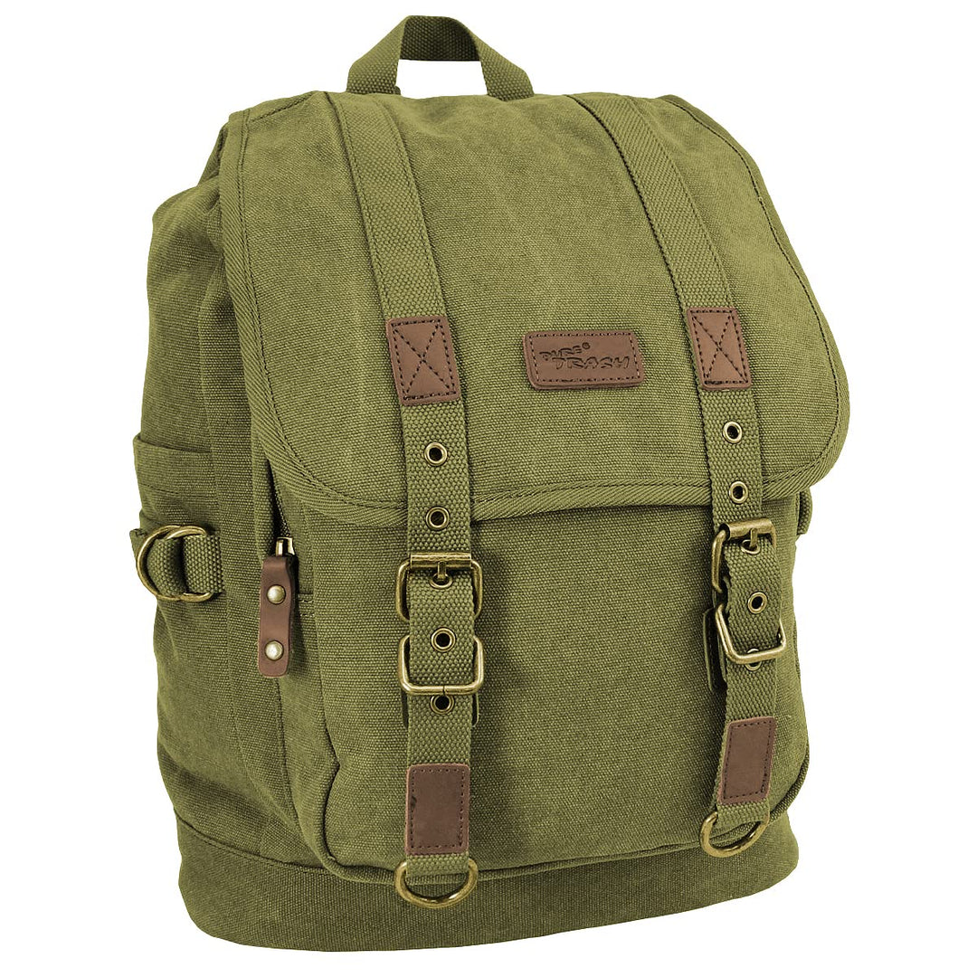 PureTrash Rucksack, Canvas, PT,oliv