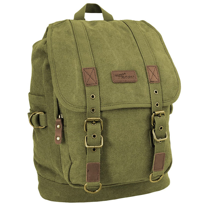 PureTrash Rucksack, Canvas, PT,oliv