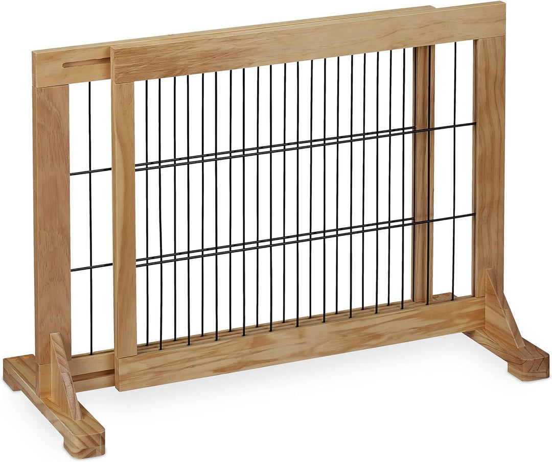Relaxdays Absperrgitter, ausziehbares Schutzgitter, Treppe & Tür, HxB: 56x70-108 cm, freistehend, Ki