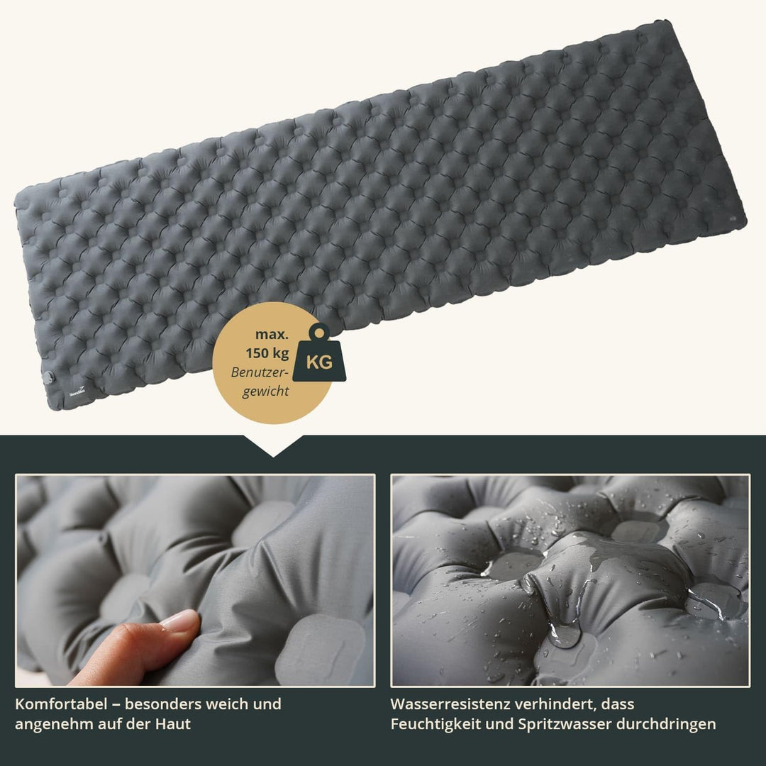 Skandika Isomatte Elite/Exclusive Air Single/Double | aufblasbare Matratze, kleines Packmass, leistu
