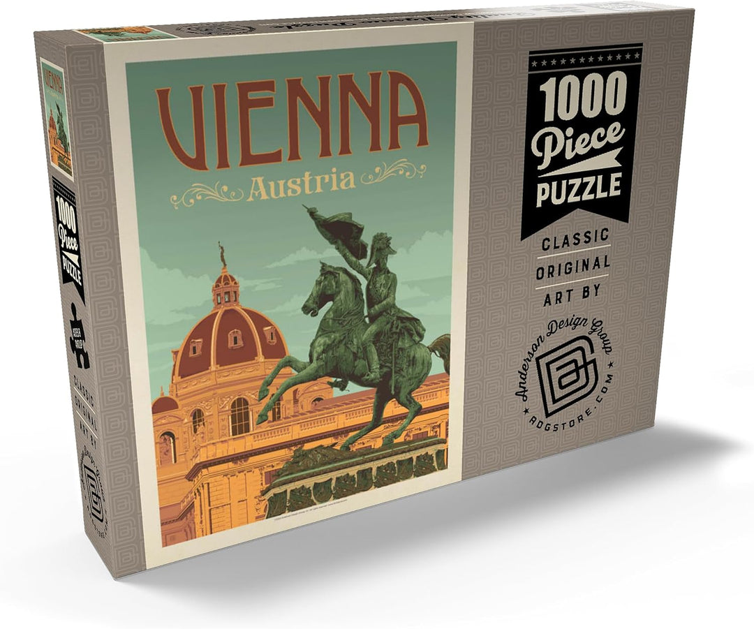Österreich: Wien, Vintage Poster - Premium 1000 Teile Puzzle - MyPuzzle Sonderkollektion von Anderso