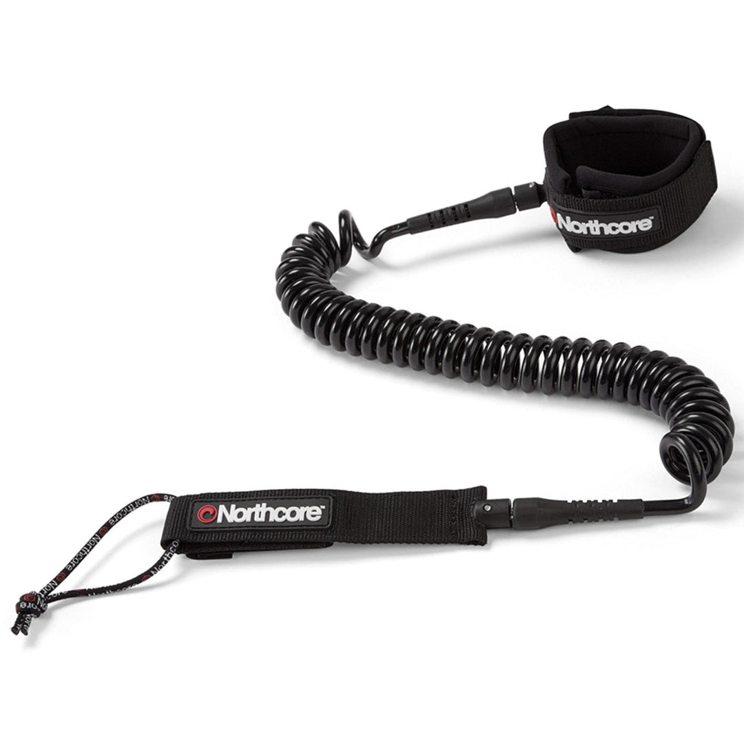 Northcore 3 m lange gewickelte SUP-Leine Schwarz, Schwarz