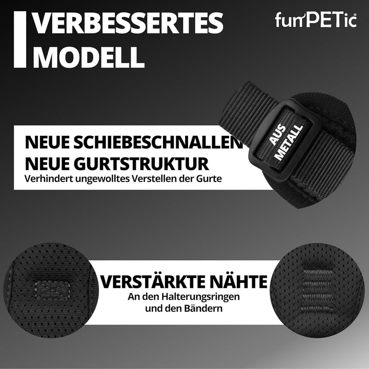funPETic Hundegeschirr Essential - Anti-Zug Geschirr, reflektierend, gepolstert und atmungsaktiv - B