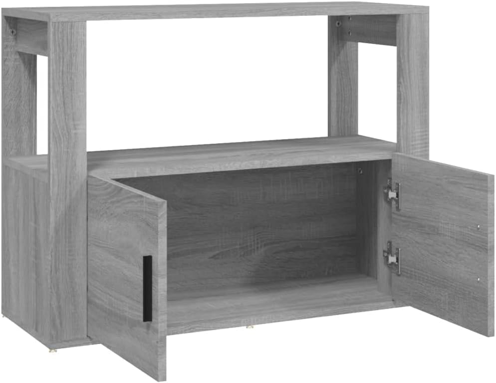 FIRBNUS 80x30x60 cm Seitenschrank mit Ablage und Türen Beistellschrank Schubladenschrank Lowboard La