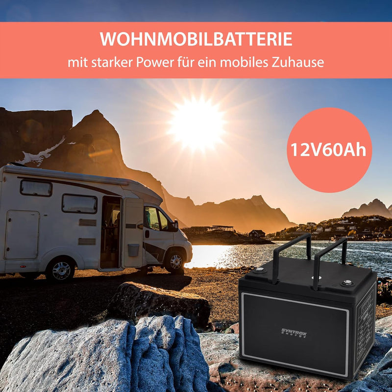 Syntrox Energy Lithium LiFePO4 Batterie Akku Advantage 12,8V BMS mit Bluetooth 40Ah bis 200Ah, 4000-