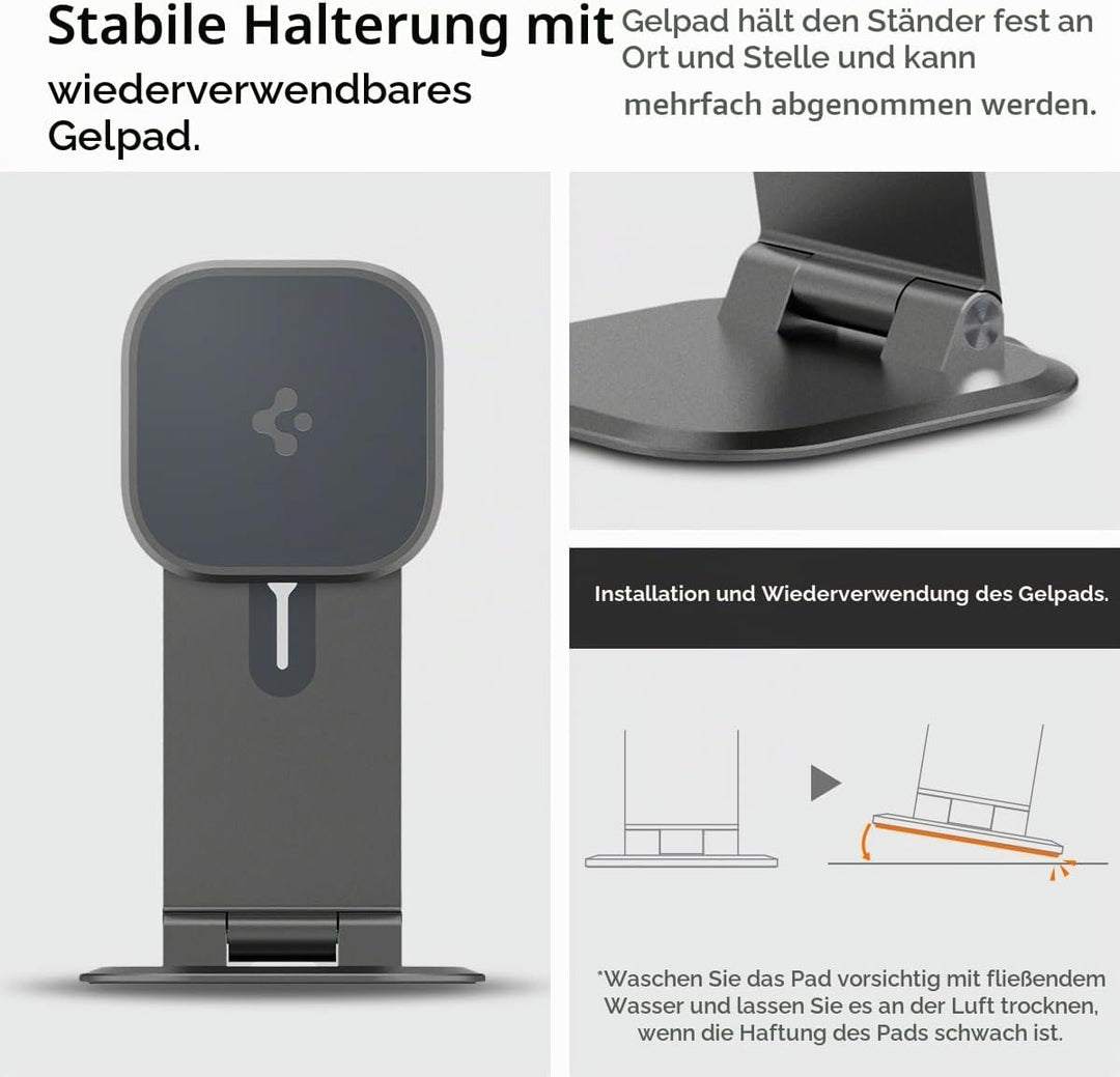 Spigen OneTap Easel Verstellbarer magnetischer Tablet Ständer mit Mehreren Winkeln Kompatibel mit iP