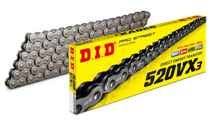 DID (520VX3-116) Stahl 116 Link Hochleistungs-VX-Serie X-Ring-Kette mit Verbindungsglied