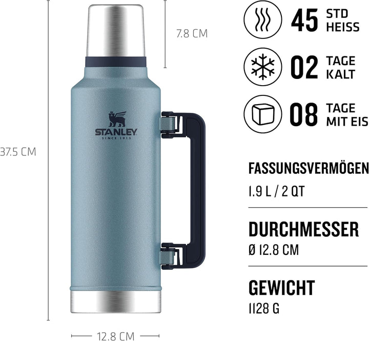 Stanley 1913 Classic Legendary Thermosflasche 1.9L - Thermos Hält 45 Stunden Heiss oder Kalt - Edels