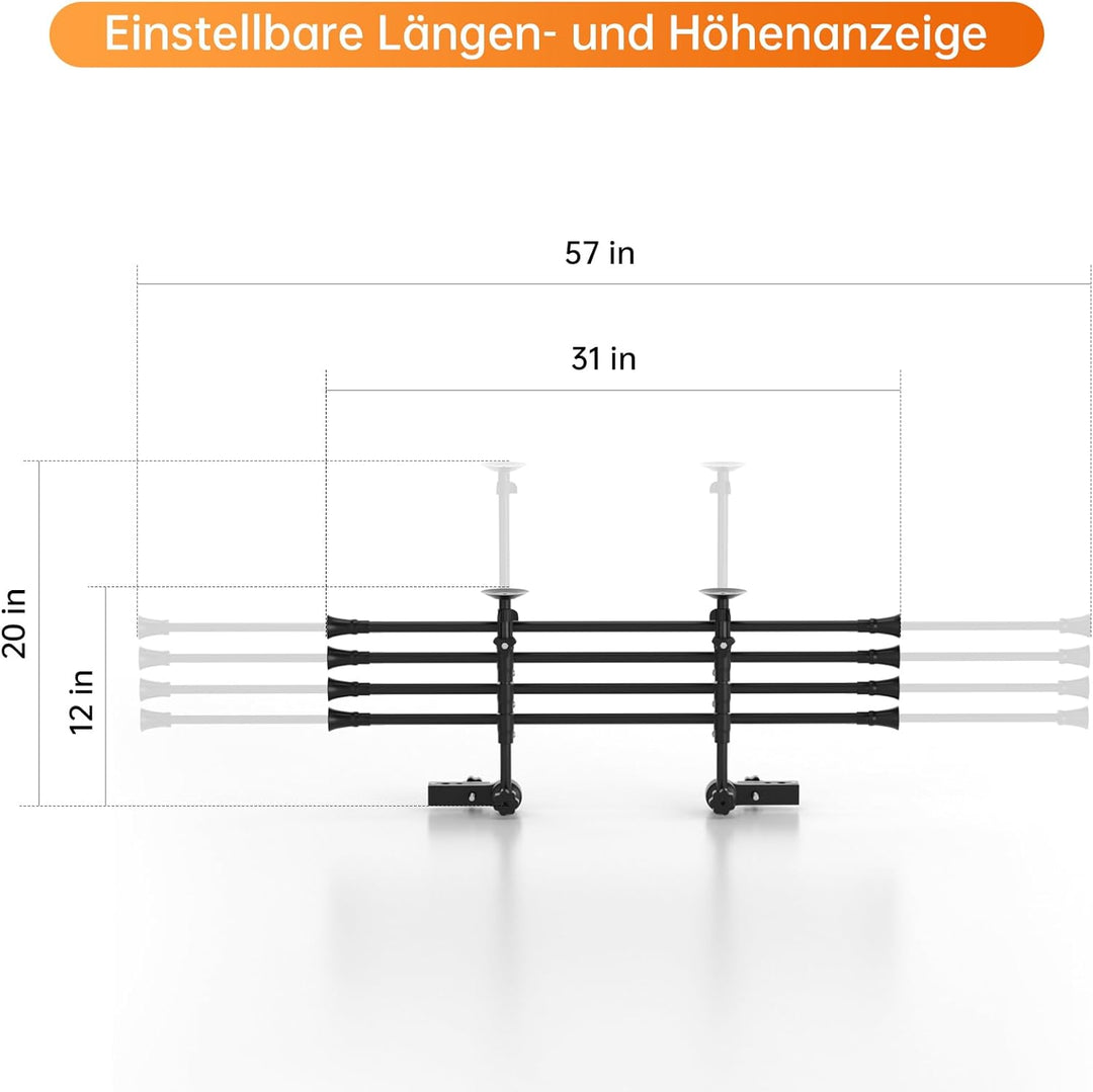 Areyourshop Hundegitter Auto Schutzgitter Trenngitter, Autogitter Kofferraum für Hunde 32-55CM * 80-