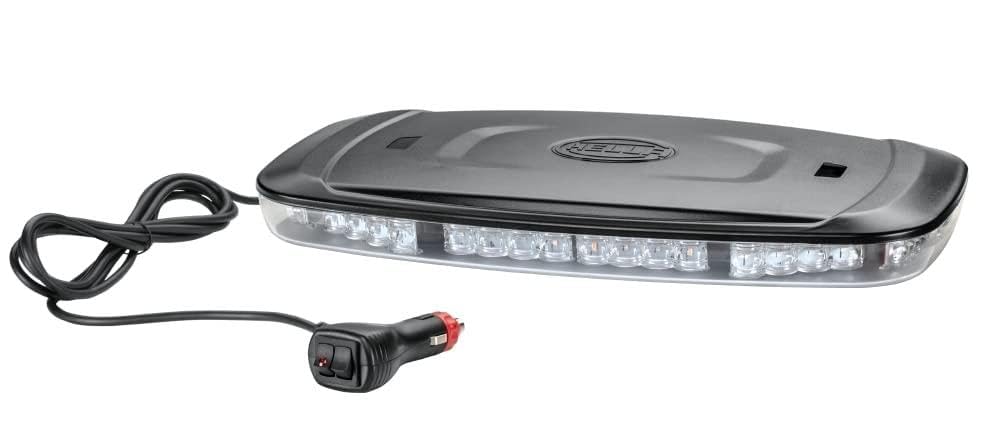 HELLA - LED-Warnleuchte - Mini Lightbar - 12/24V - gelb - Magnetbefestigung - Kabel: 2500mm - Anbau