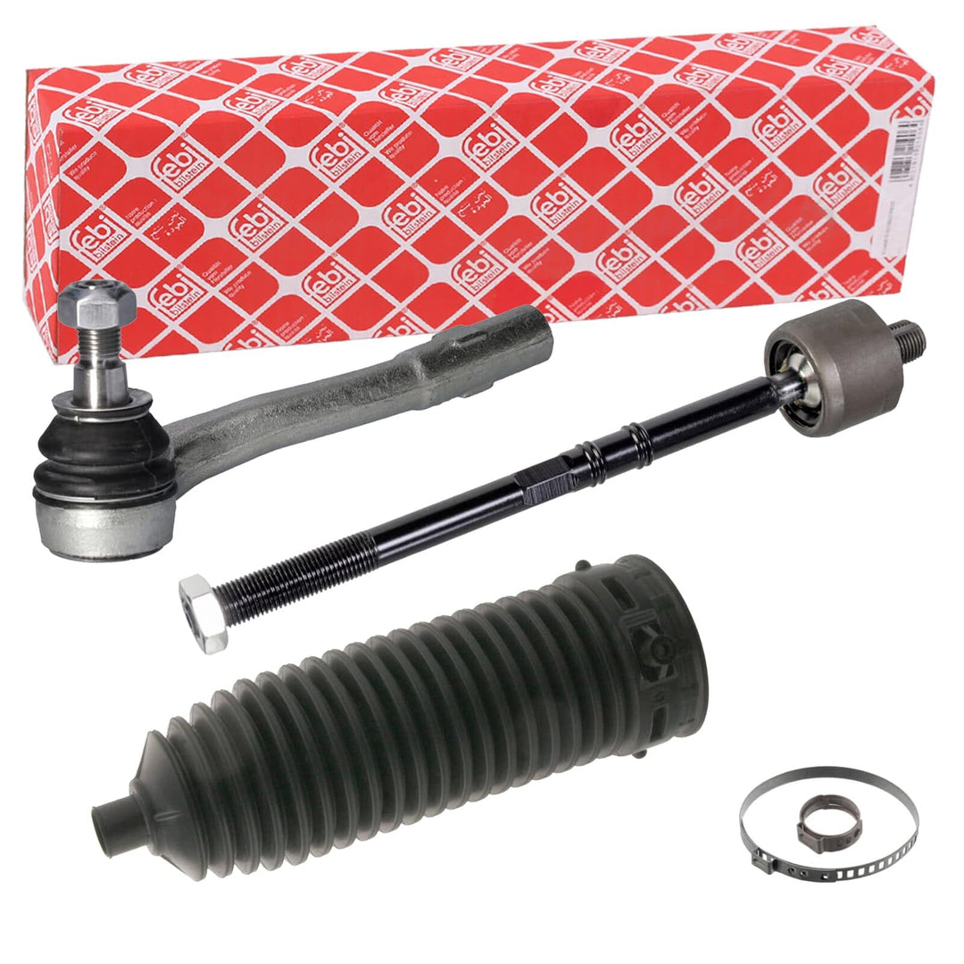 febi bilstein 40167 Spurstange mit Endstück, Manschette und Anbaumaterial , 1 Stück Vorderachse rech