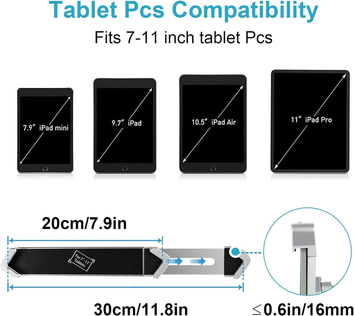 woleyi Anti-Diebstah Tablet Wandhalterung, Heavy Duty Gelenkarm Tablet Halterung für Kiosk, Store fü