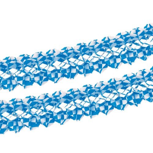 PAPSTAR Girlanden Papier Ø 16 cm · 4 m Bayrisch Blau schwer entflammbar Oktoberfest Dekoration bayer