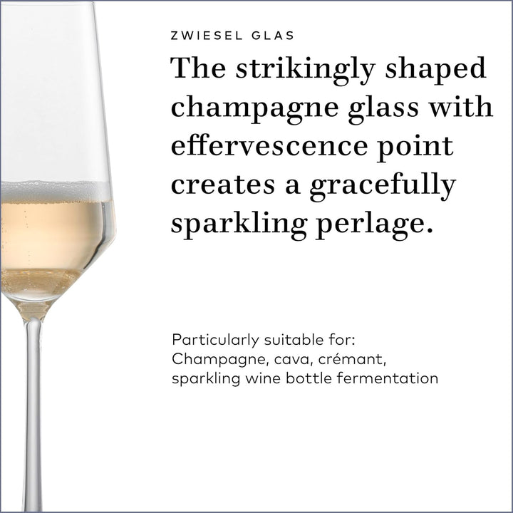 Schott Zwiesel 26112415 Pure Glas Champagneflûte met MP, 0.21 L, 6 Stück Champagne flute Single 6 St
