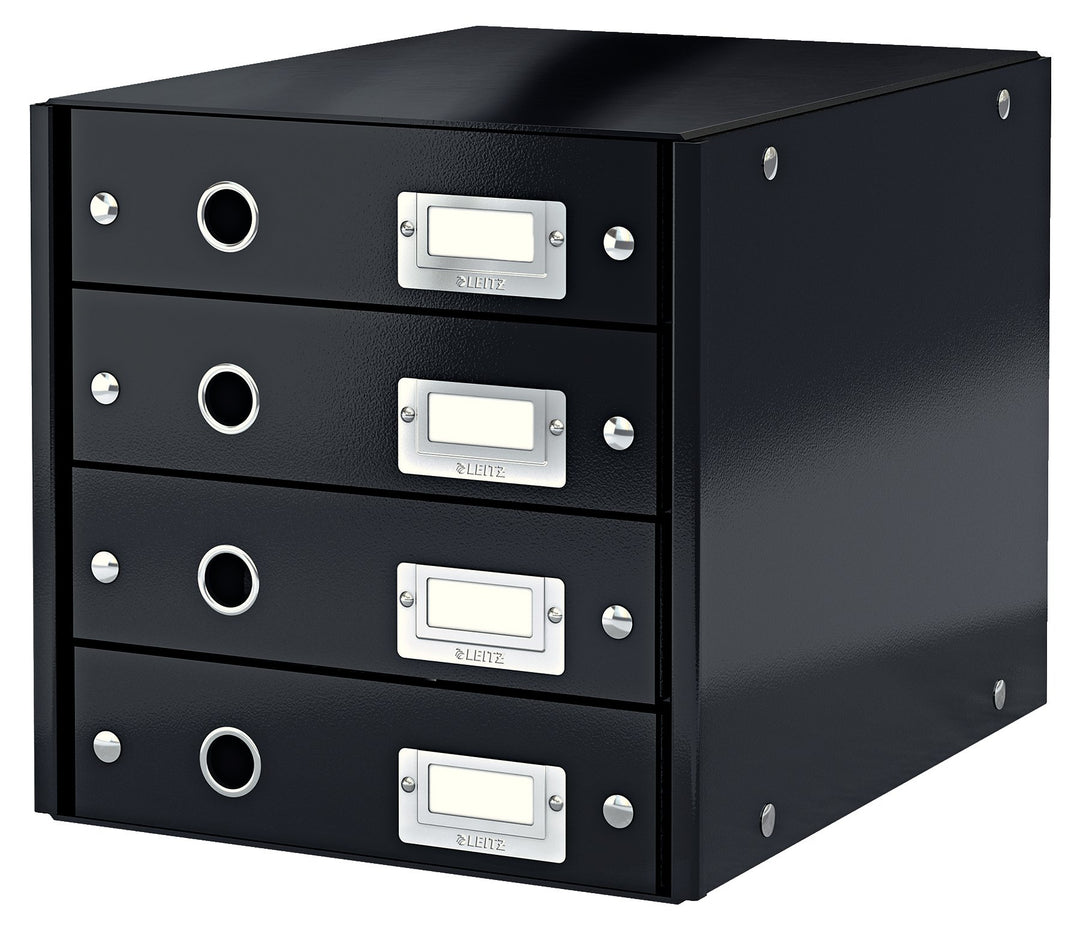 Leitz Click & Store Schubladenset, 4 Schubladen, A4, schwarz, 60490095 4 Schubladen Schwarz, 4 Schub