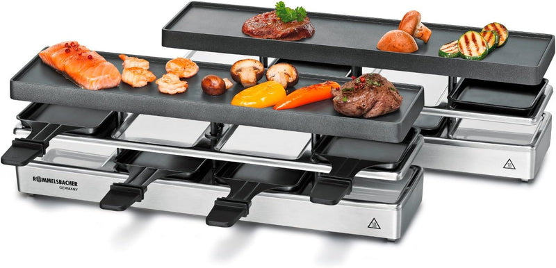 ROMMELSBACHER RC 1600 Raclette-Grill fun for 4+4 (Tischgrill, für 8 Personen, erweiterbar, Parkdeck,