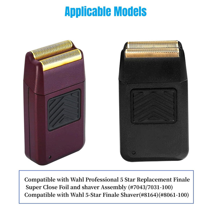 Ersatz Rasierköpfe kompatibel mit Wahl Foil Shaver (Black/2) Schwarz / 2, Schwarz / 2