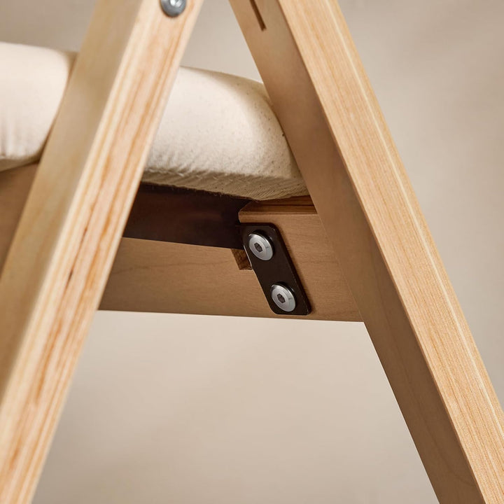 SoBuy FST40-W Klappstuhl Küchenstuhl mit gepolsterter Sitzfläche und Lehne weiss, Weiss