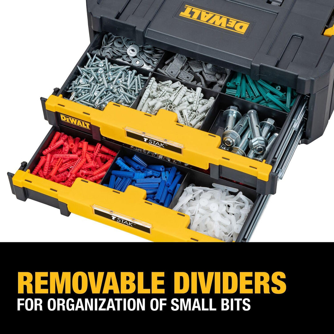 DEWALT DWST17804 TSTAK IV Doppel-Schubladen Koffer mit 2 Schubladen, Koffer mit 2 Schubladen