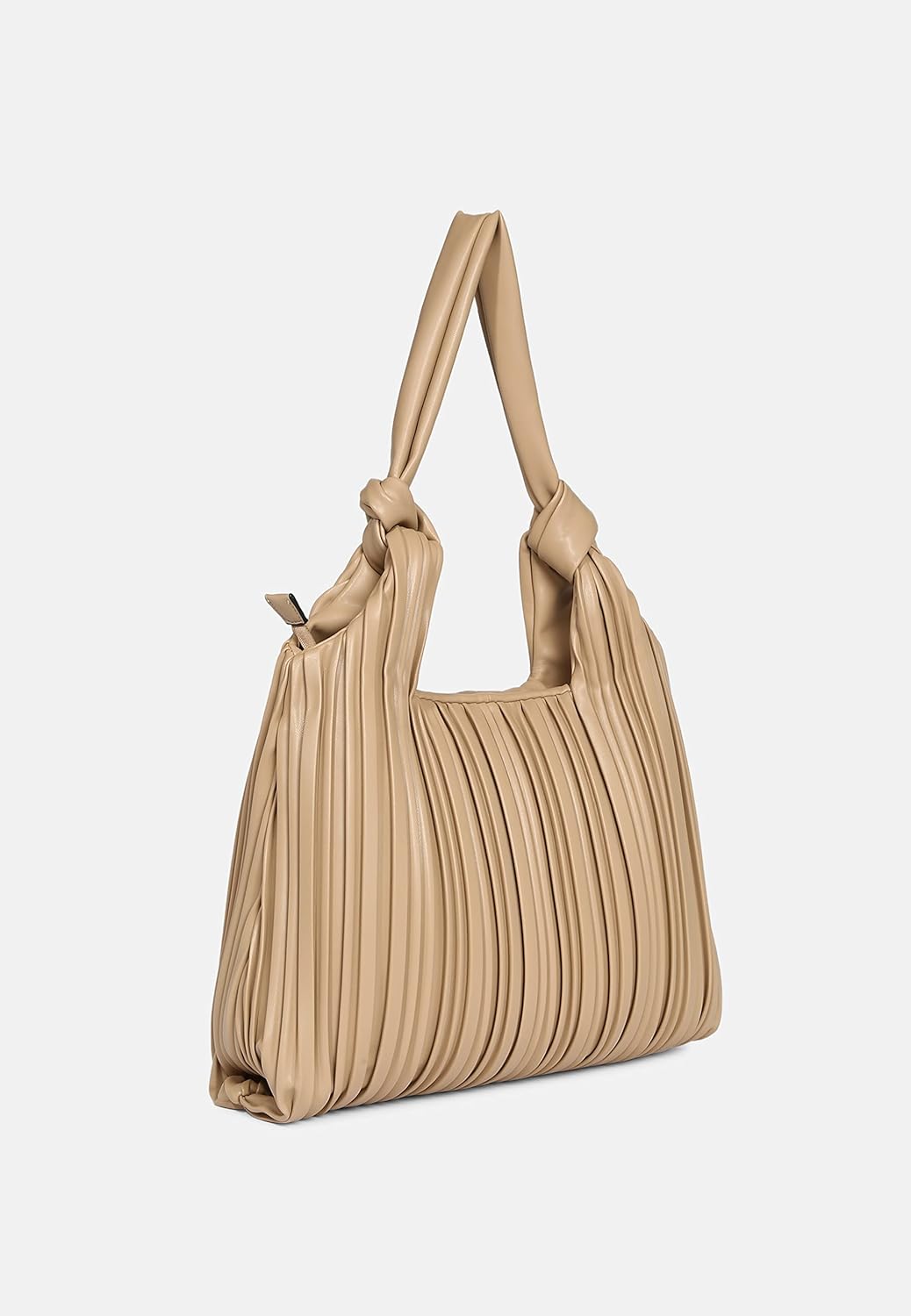 L. CREDI Handtasche Jessie mit Fransen Damen Macadamia, Macadamia