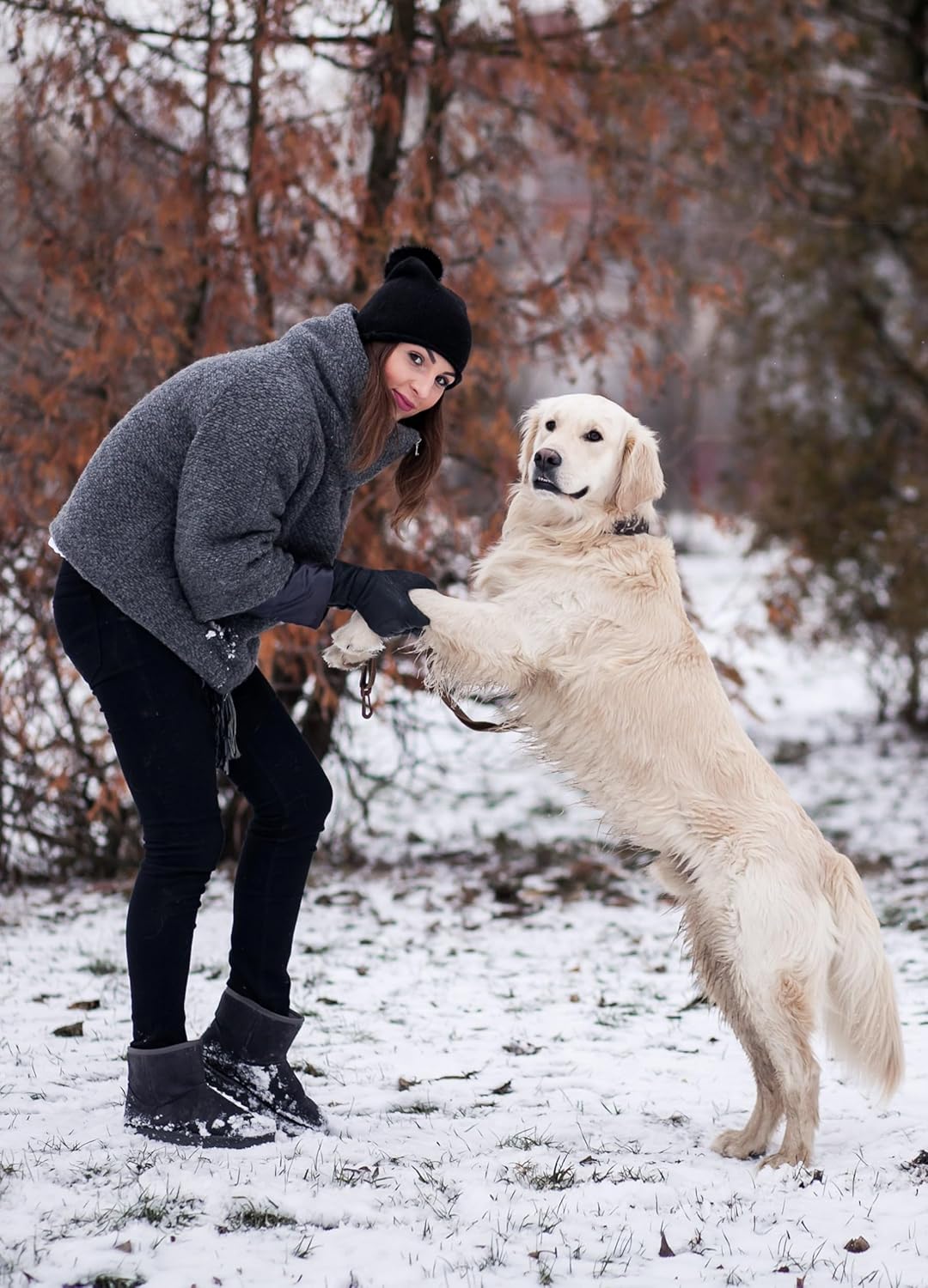 WILLIT Fleece gefütterte Leggings Damen Wasserbeständig Thermohose warme Winterhosen Yogahose Laufho