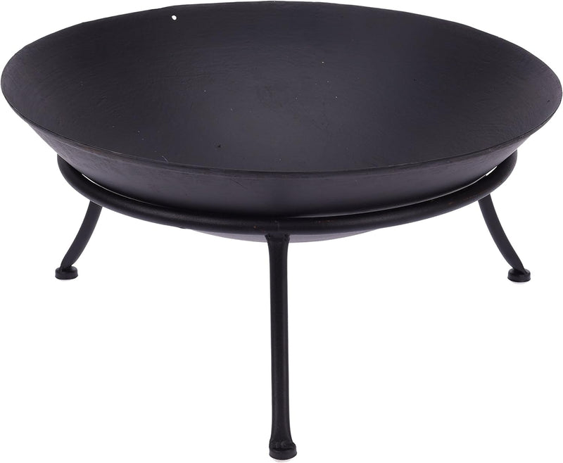Feuerschale Ø 47 cm Feuerkorb Eisen Metall schwarz Schale Feuer Deko Feuerstelle