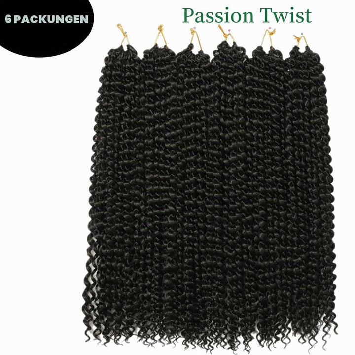 Passion Twist Hair, 6 Packungen 18-Zoll-Braids Extensions Faux Locs Crochet Hair YDDM Synthetische H