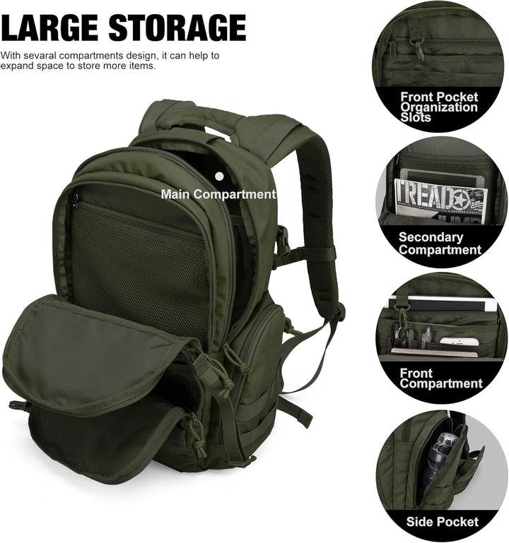 Mardingtop 25L/28L/40L Militär Rucksack Herren Arbeit für Taktischer Assault Wandern Reisen Outdoor