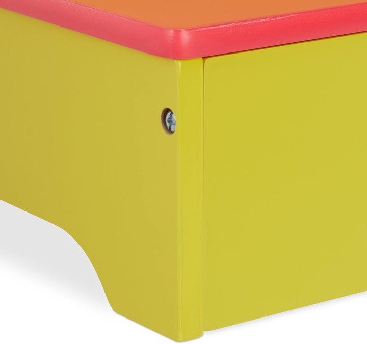 Relaxdays Tritthocker Kinder, Trittschemel mit 2 Stufen, 25 cm hoch, Bad, MDF, Kindertritt für Wasch