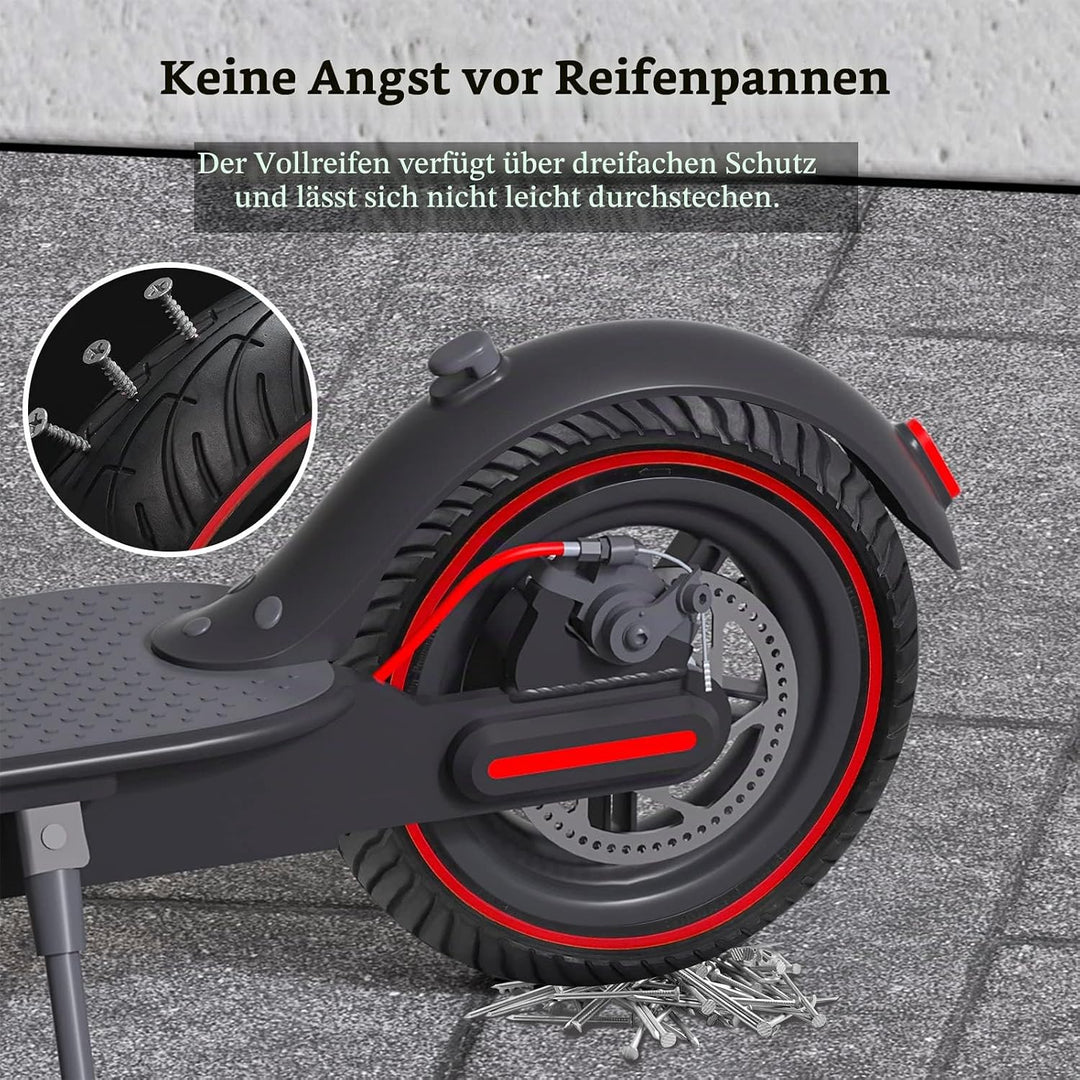 Amitor 8,5 Zoll E Scooter Solid Reifen 2 Stück, 8 1/2 x2 Vollgummireifen, Pannensicher Explosionsges