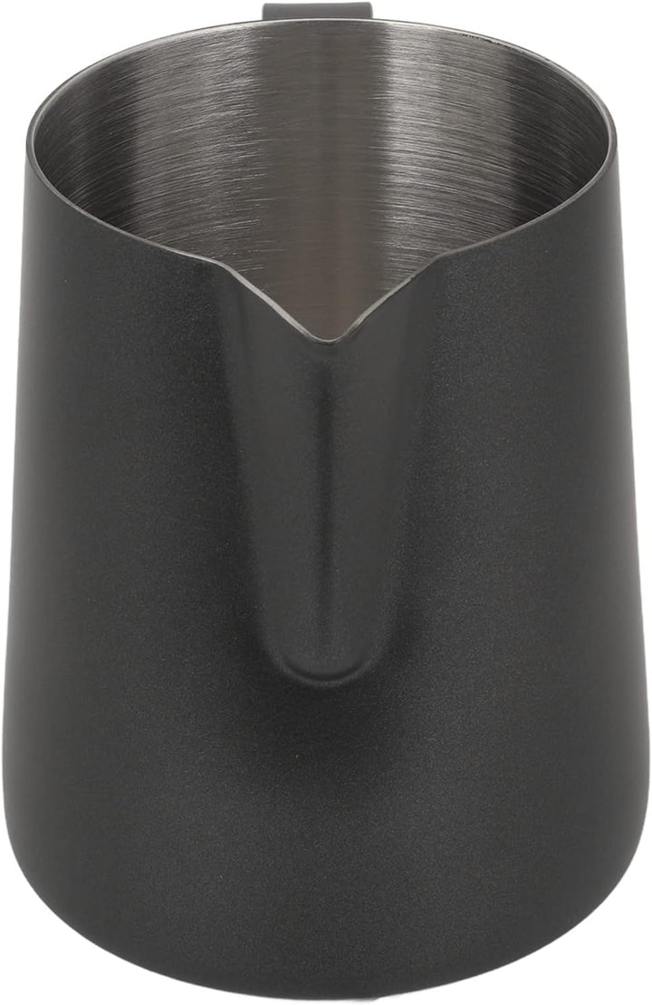 Milchaufschäumbecher aus Edelstahl, 700 Ml, Langlebiger Dampfkrug für Latte-Art-Enthusiasten (BLACK)