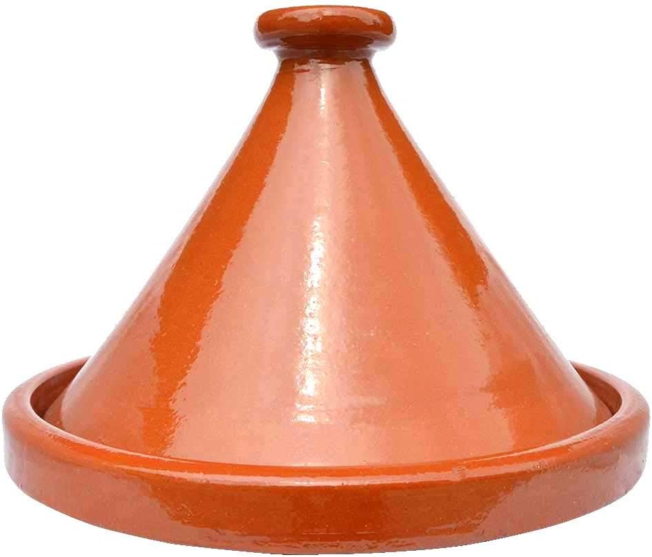 Marokkanische Tajine, Tagine, glasiert, Verziert, Kegelförmig, Ø 30 cm, zum kochen für 4-5 Personen,