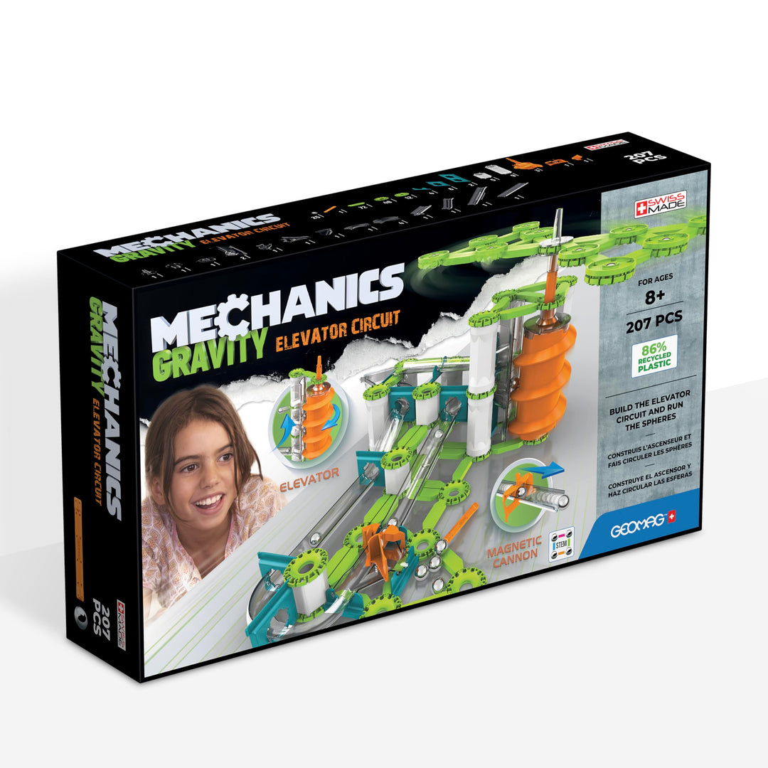Geomag - Mechanics Gravity Elevator Circuit - Educational and Creative Game for Children - Magnetic
