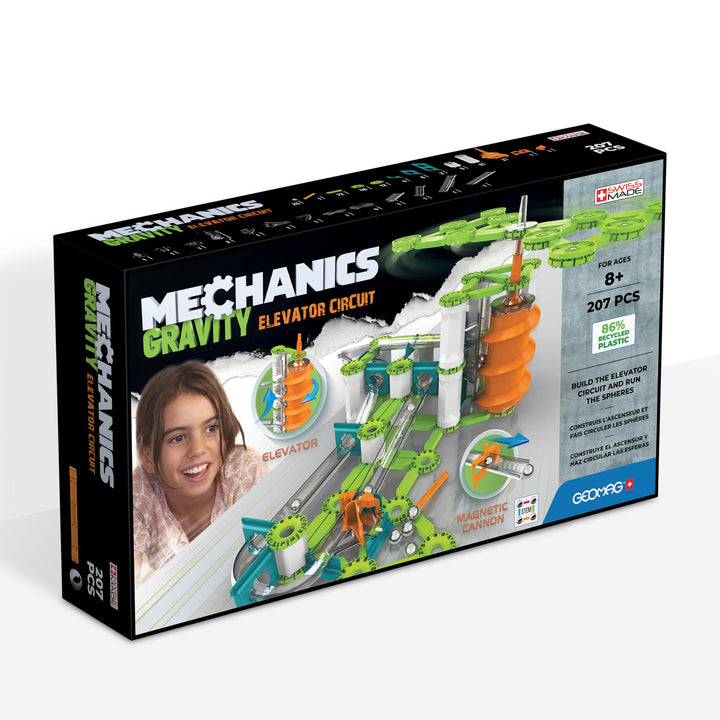 Geomag - Mechanics Gravity Elevator Circuit - Educational and Creative Game for Children - Magnetic