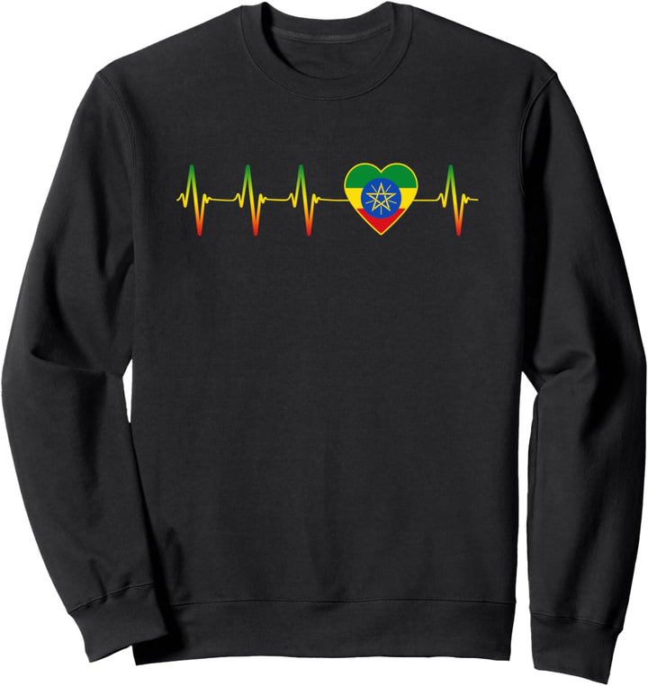 Ethiopian Heartbeat - I Love Ethiopia Country Geschenkidee Sweatshirt