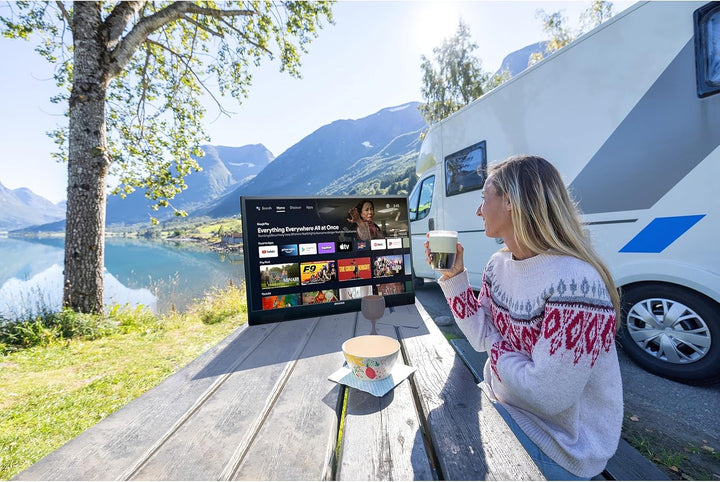 MEDION S13212 (MD 32132) 80 cm (32" Zoll) mobiler tragbarer Full HD Fernseher (mit Akku und Ständer,