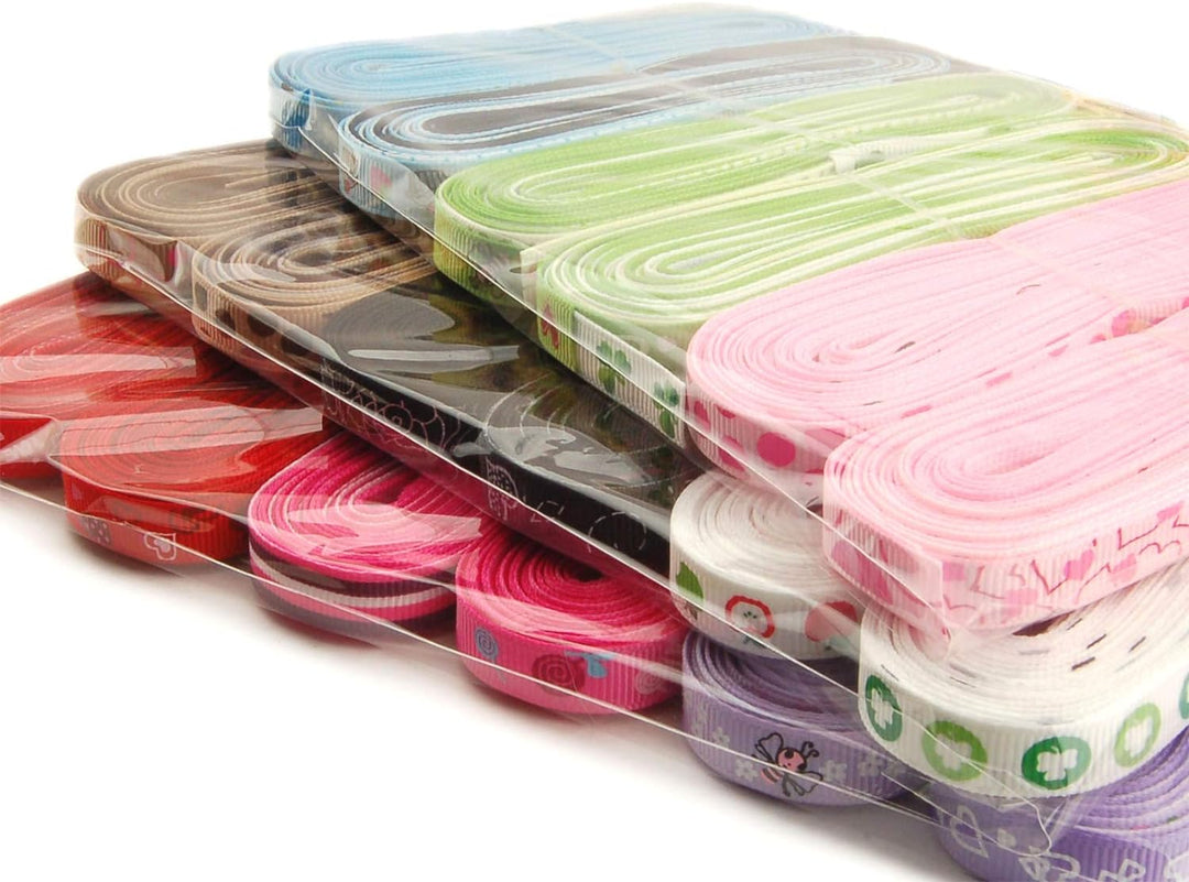 Summer-ray 164,6 Meter 1 cm bedrucktes Ripsband 90 Designs