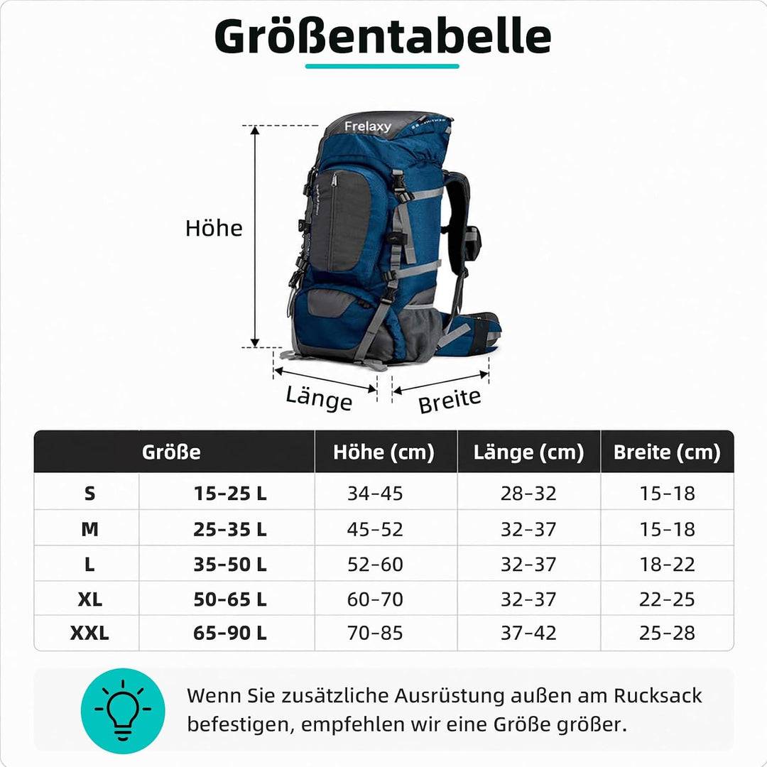 Frelaxy Regenschutz für Rucksäcke Schulranzen(15-90L), Wasserdichter Rucksack Regenhülle Regencape m