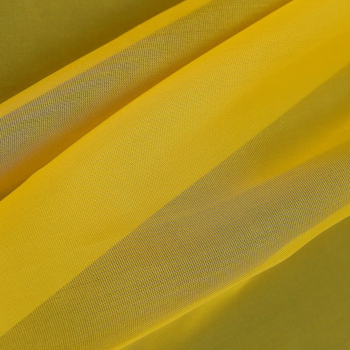 Yujiao Mao Uni Farbe Voile Freihandbogen Schals Querbehang Deko Gardinen Sonnengelb BxL 140X600cm Bx