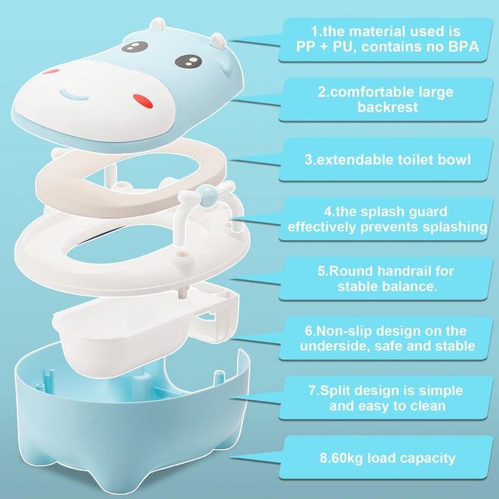 Fiqops Kinder Töpfchen, Toilettensitz Kinder, Typ der Schublade Baby Potty mit Griffe, Bürste, Weich