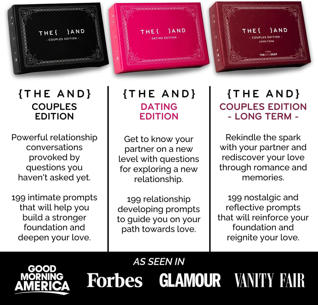 {THE AND} Couples Edition - 199 Meaningful Conversation Cards for Couples - Questions to Deepen Conn